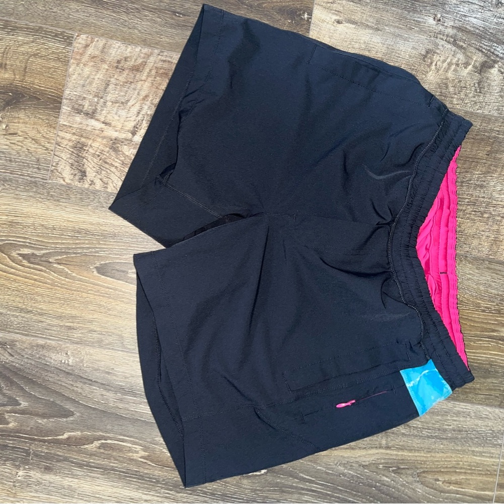 Birddogs Black Men's Athletic Shorts with Pink and Blue Accents